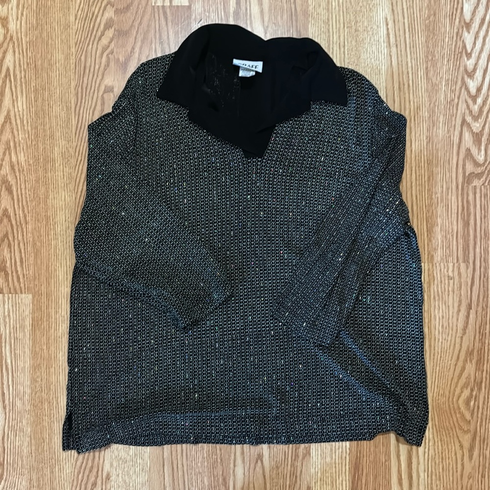 Vtg sparkly disco shirt size xl